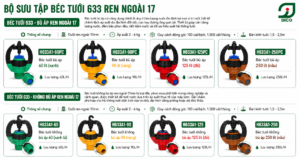 bộ sản phẩm béc tưới 633
